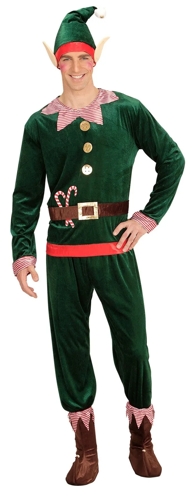 Costume elfo verde scuro da uomo